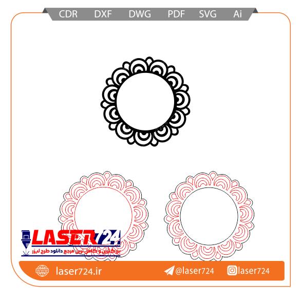 تصویر طرح قاب آینه گرد #2